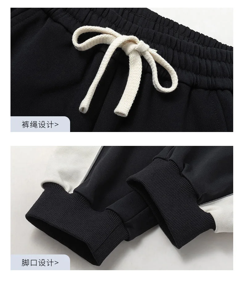 Neues Herbst-Herren-Sportbekleidungsset Trendiger Hoodie mit Bündchen Sportanzug Geeignet für Zwei Öffnungen Versand noch heute Lässig Polyester – Detail 17