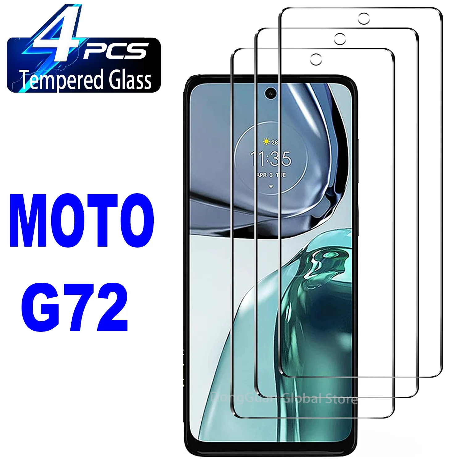 2/4Pcs Tempered Glass For Motorola Moto G72 Screen Protector Glass Film 2pcs for motorola moto g8 power lite glass screen protective tempered glass on moto e6s g7 play plus e 2020 protector cover film