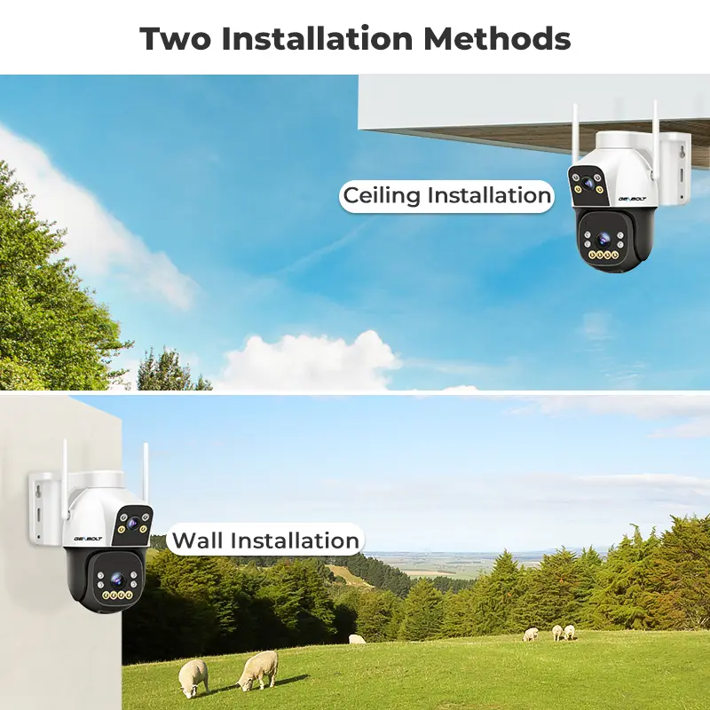 GENBOLT 4G AOV Cellular Solar Security Camera Outdoor Wireless, AOV 7/24 Recording 3MP+3MP No WiFi IP Surveillance Camera with Sim Card, 8W 15600mAh Battery Operated LTE Camera CCTV - Image 8