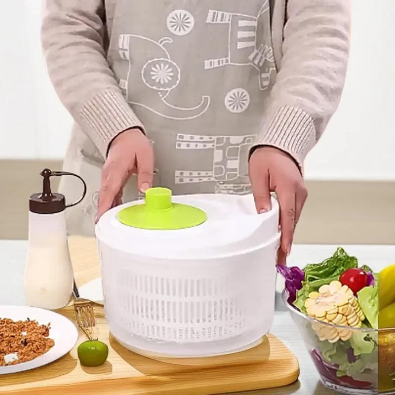 Vegetables Dryer Salad Spinner Fruits Basket Vegetables Washer Dryer Fruit Drainer Lettuce Spinner Colander Kitchen Gadgets
