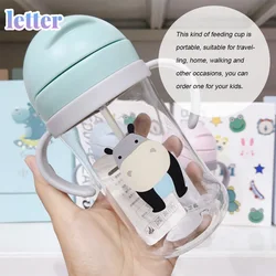 Taza de alimentación con pajita para bebé, botella de aprendizaje con pajita, 250ml/350ml, gran oferta