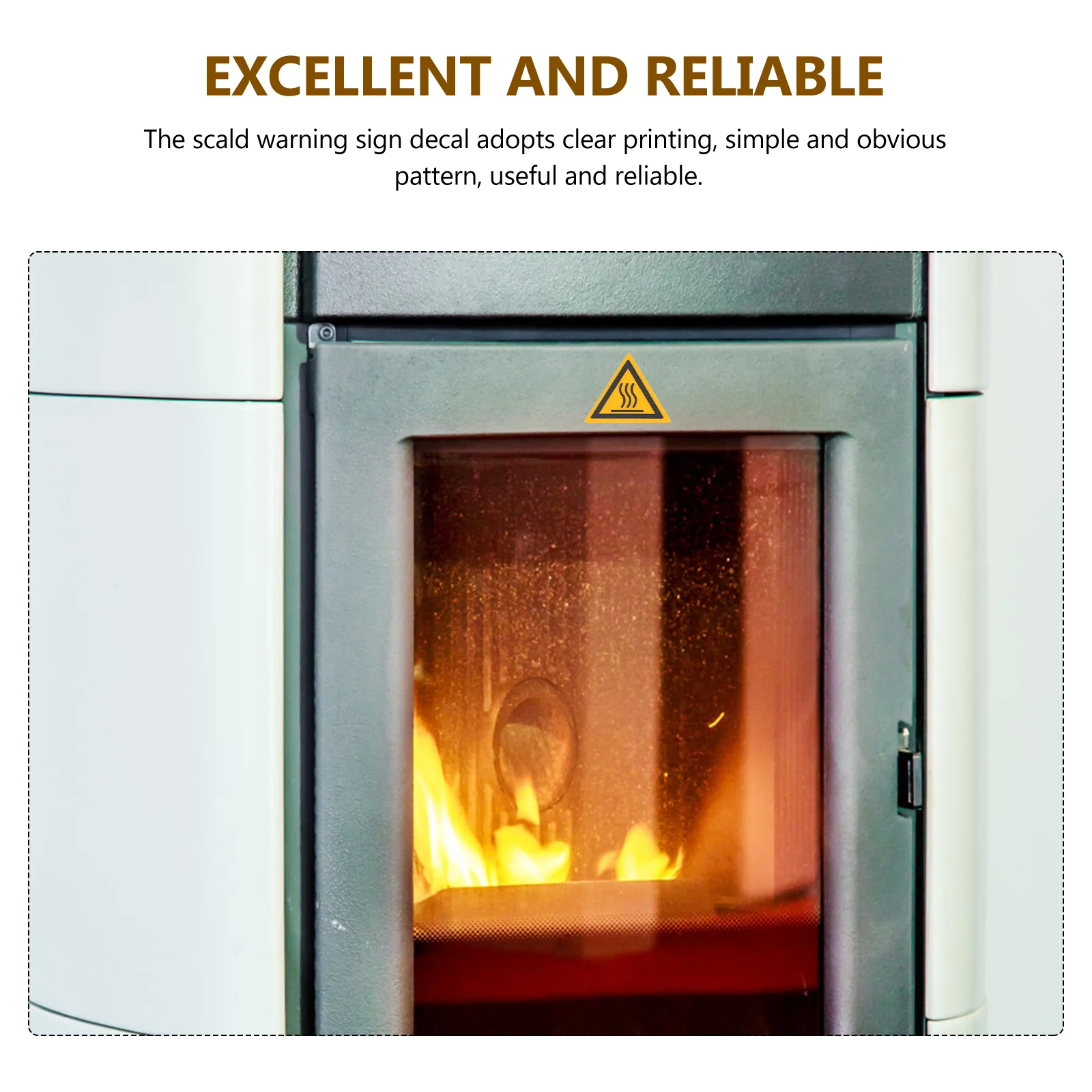 Caution Hot Surface Label Pay Attention to High Temperature Warning Stickers Equipment Scald Decal grounding warning decal