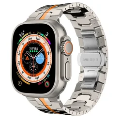 Luxury Titanium Color Stainless Steel Strap - 45MM (0872starO)