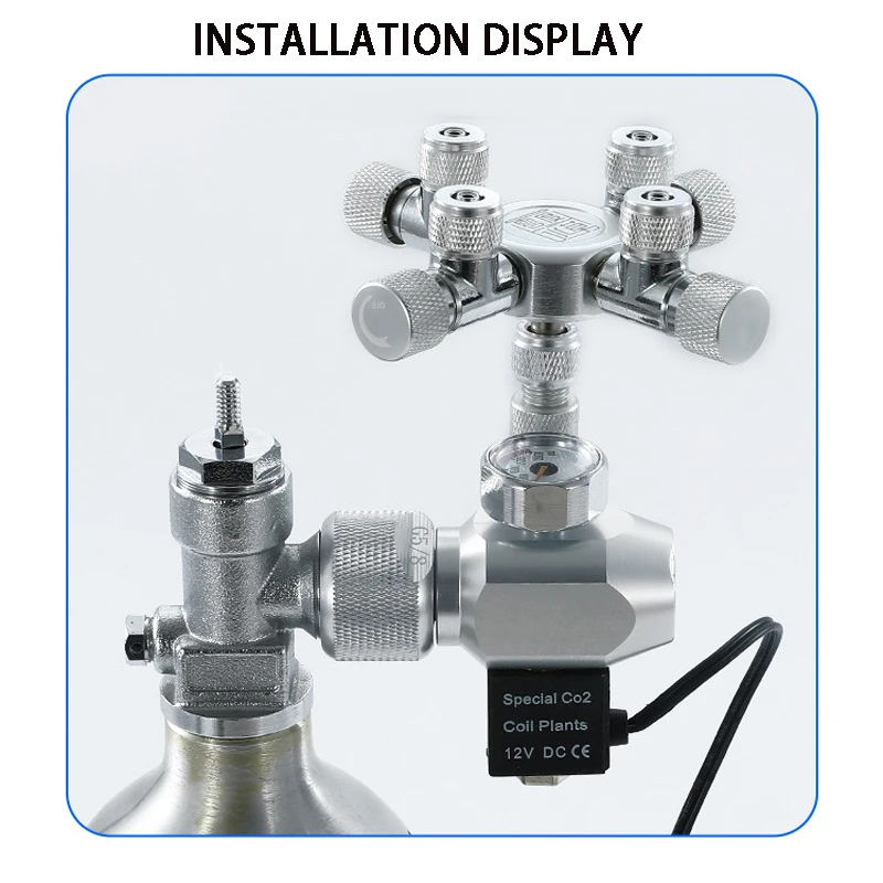 Stainless steel multi-channel Aquarium CO2 separator distributor check valve fish tank CO2 generator CO2 regulator accessories 5