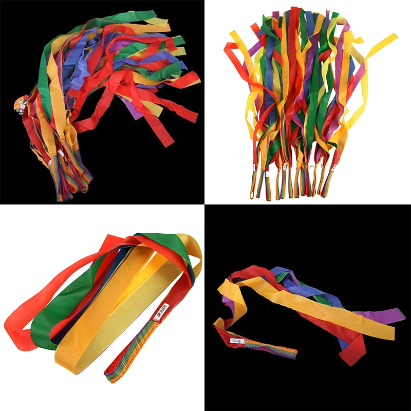 Sport Dance Rainbow Ribbon Kids Gym Rhythmic Gymnastics Art Gymnastic Exercises Cheerleading Fitness