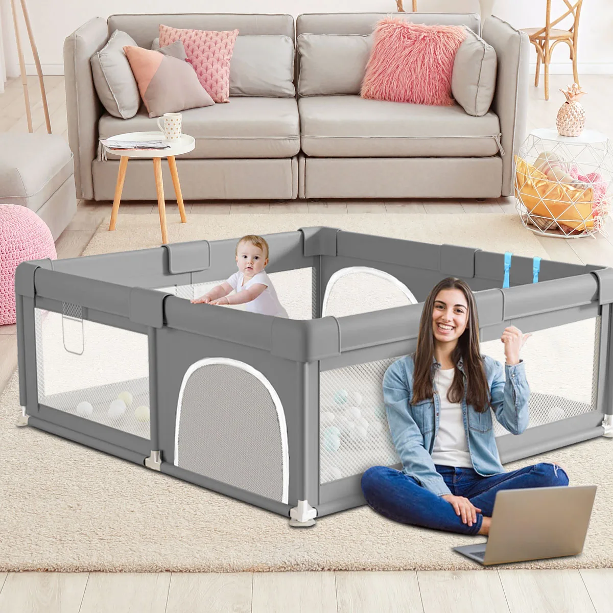Indoor Baby Safety Playpen 1