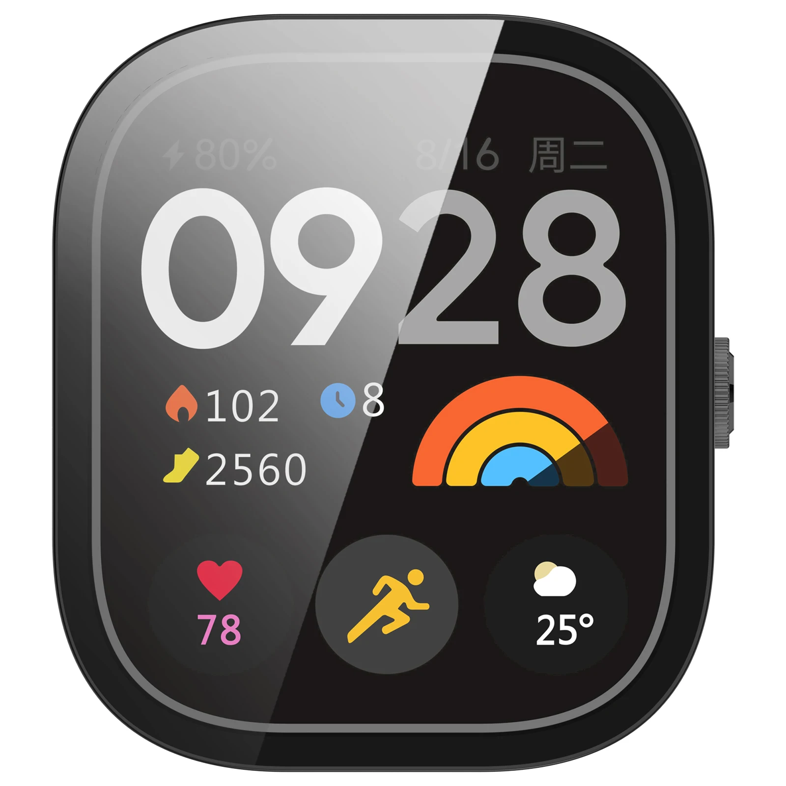 Gehäuse + STERBAND für Xiaomi Redmi Watch 5 Zubehör Rundum-Hart-PC + Glas-Stoßstangenrahmen-Displayschutzfolie für Redmi Watch 5 Cover – Detail 6