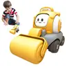Children Cartoon Car Face Changing with Whistle Small Forklift Road Roller Bulldozer Excavator Inertia Toys for Kids Baby 1