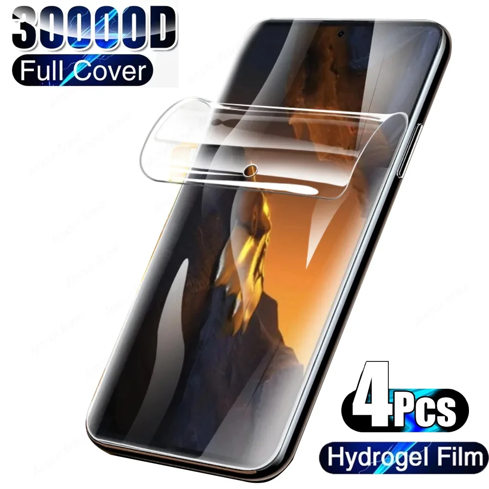 

4Pcs Hydrogel Film For Xiaomi Poco F5 Pro F4 GT F3 C40 Screen Protector For Poco X3 X4 X5 M4 M3 Pro NFC GT 5G M5 M5S Cover Film