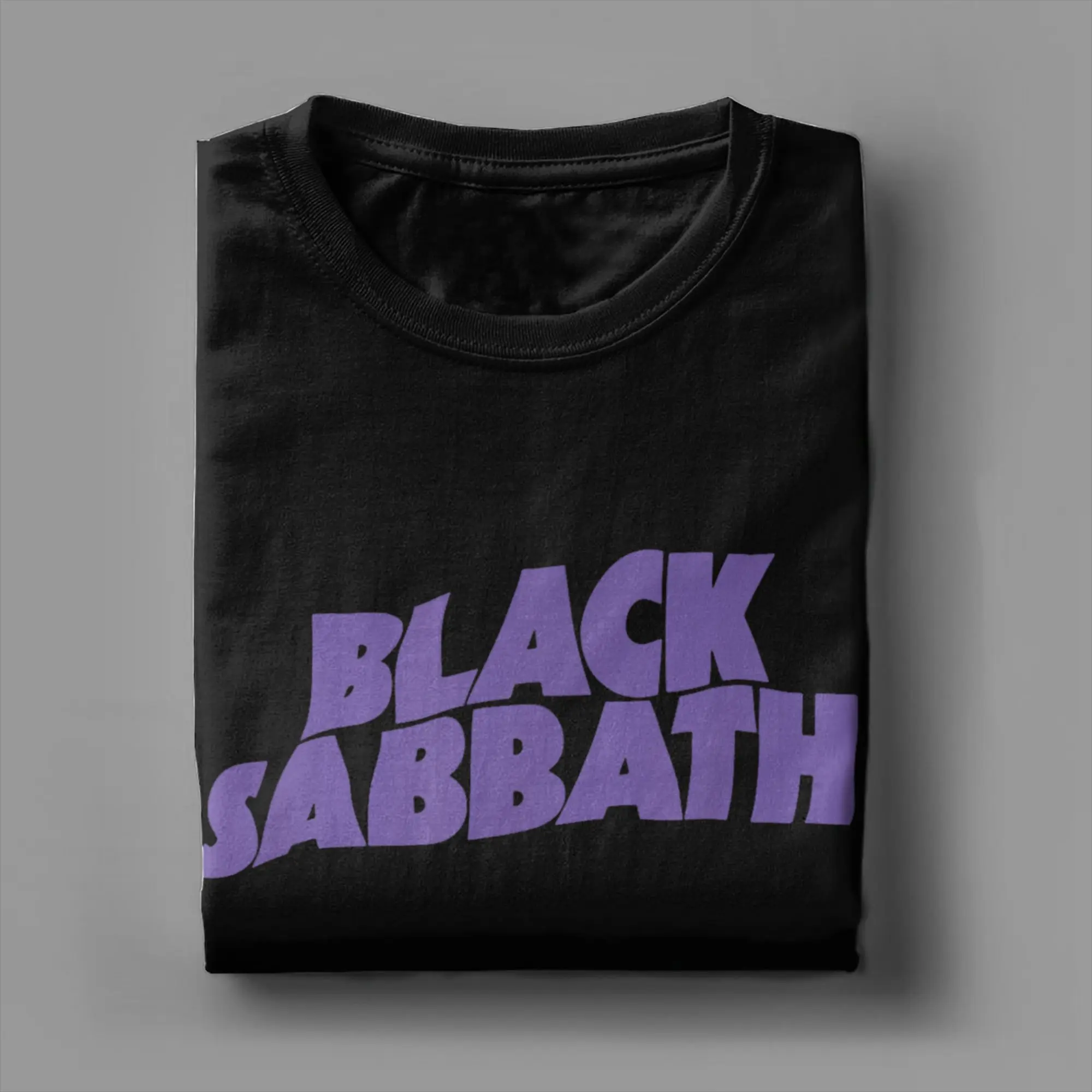 Vintage Inspired Black Sabbath Graphic Tee - Purple Logo, 100% Cotton Leisure Shirt
