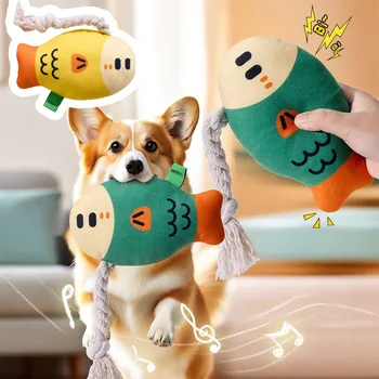 Giocattoli per cani Suono per cani indistruttibile Giocattoli striduli Forma di animali Animale domestico Morbido peluche Masticare Giocattolo di addestramento molare Cucciolo Morso Denti Giocattoli dentali