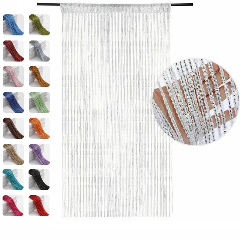 Polyester Door Window Hanging Beaded Curtain String Decor