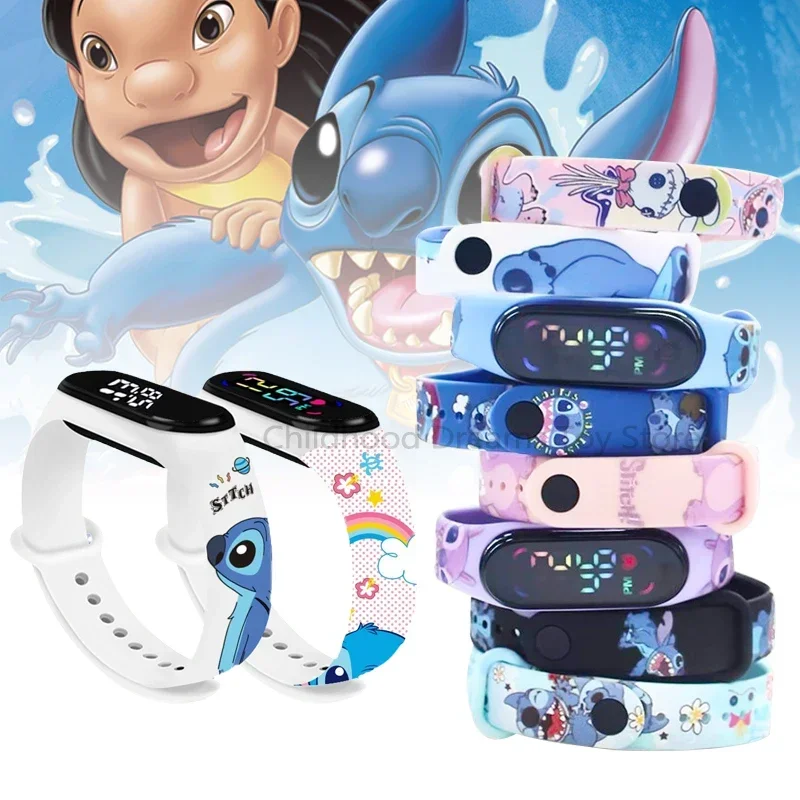 

Disney Series Printed Student Electronic Watch Animation Stitch Bracelet Classic Cool Dial Children's Holiday Reward Wholesale