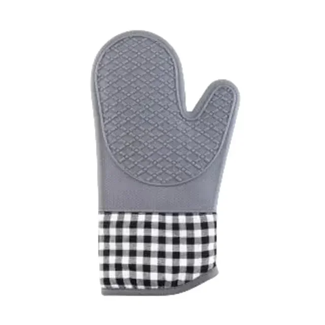 Anti Slip, Lengthened, Thickened, High-Temperature Resistant Kitchen Anti Scalding DeviceSilicone Insulated Glove, 5