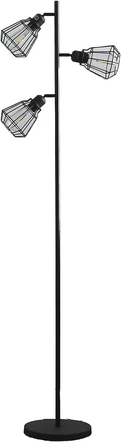 

in Adjustable Cage Shade Industrial Farmhouse Metal Floor Lamp, 65"