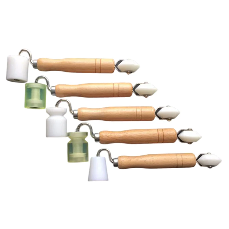 Madeira Handle Dual Head Wallpaper Seam Tool com Bearing Seam Roller For Home Wall Treatment Faça Você Mesmo Construction Accessories