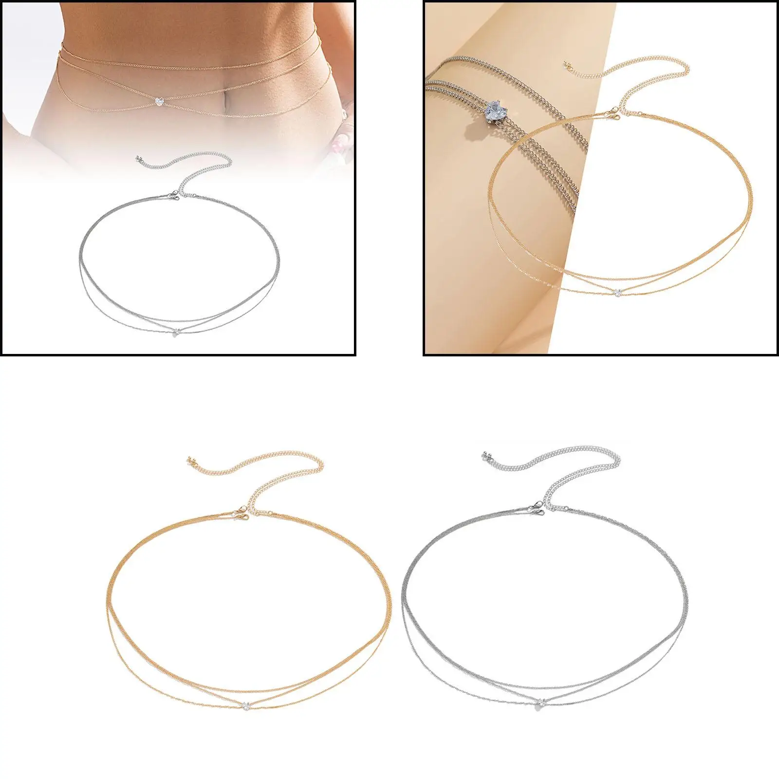 

Women Waist Chain Fashion Waistband Decorative Metal Summer Pants Chain Belt Lady Body Chain for Pants Clothes Jeans Dress Skirt