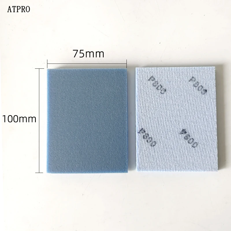 75x100mm 사각형 스폰지 사포 자동차 페인트 오렌지 껍질 연마 스폰지 모래 블록 작은 사각형 기계 몰려 들고 사포