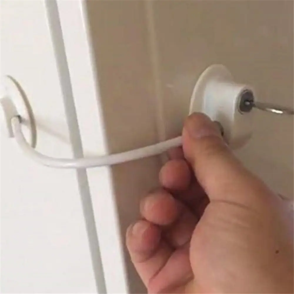 Stainless Steel Cable Baby Safety Lock Punch-free Self-adhesive Child Proof Lock Protection Strong Fixation