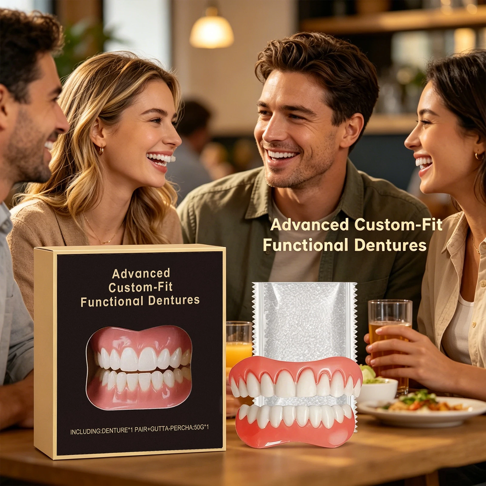 틀니 수정 키트 치아 틈새 채우기 교정용 가짜 치아 전문가용 가짜 치아 구강 위생 관리 사실적인 틀니 세트