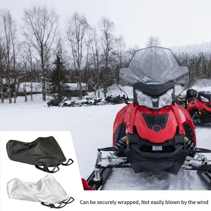 

Snowmobile Cover Outdoor Waterproof Dust Trailerable Sled Cover Storage UV Resistant Non-scratch Hood Liner for Most Snowmobiles