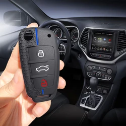 Premium Silicone Car Key Cover - Protective Holder Accessories (Blueline 1PC)