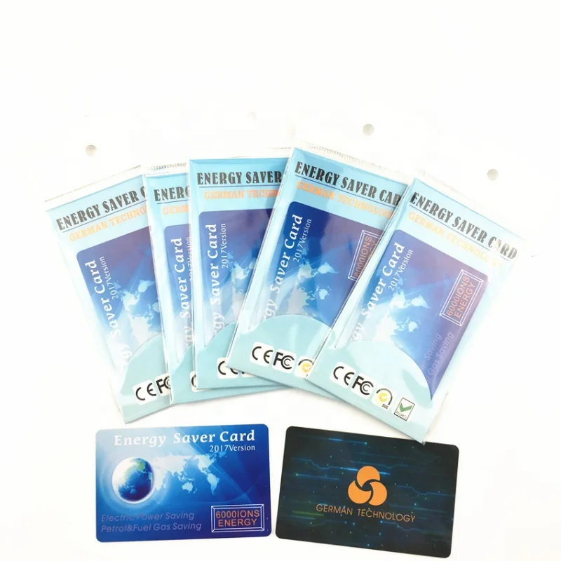 Custom  Terahertz energy electricity power saver card with 8000 negative ion energy card fuel saver electricity saving card savi