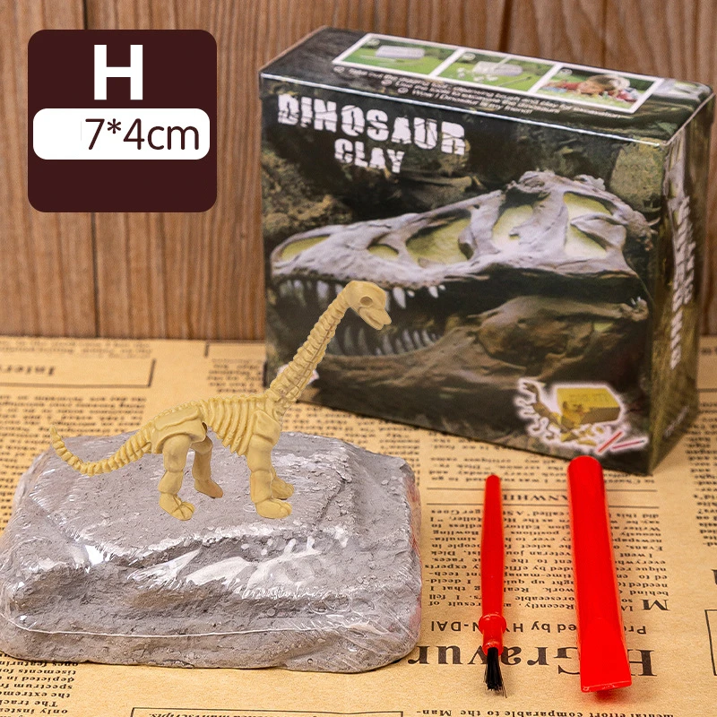 1Pc Mini Dinosaur Excavation Kit Simulation Archaeology Digging Up Fossils Model Children Learning Educational Toy 6