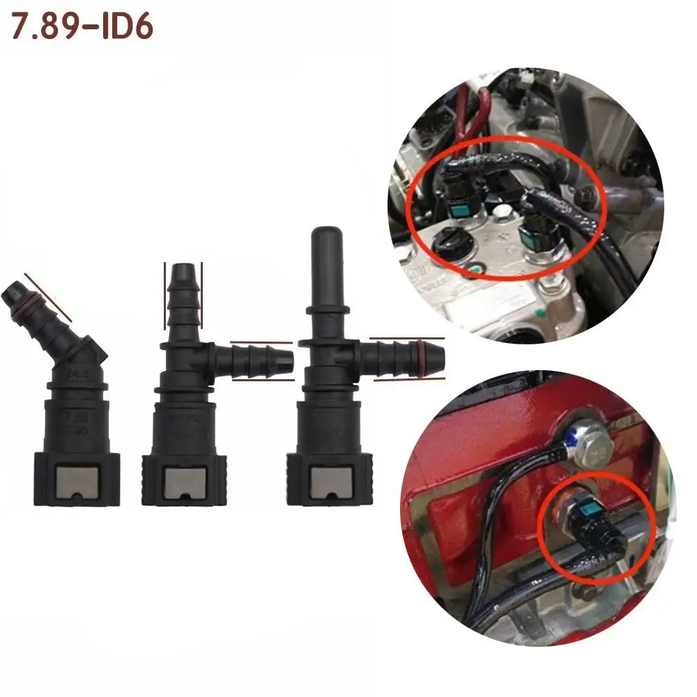 PA12 Plastic Hose Coupler Auto Accessories Bundy Tee 45&deg; Fuel Line Hose 7.89 ID6 Pipe Coupler Quick Release Connector hose coupler fuel line connector