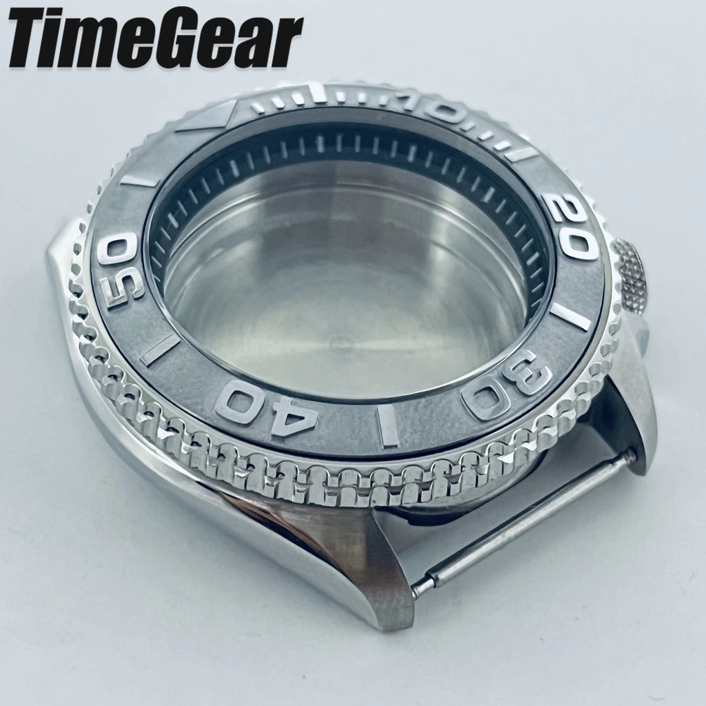 Sleek Black Ring Watch Case with Sloping Bezel and 3.8 Crown