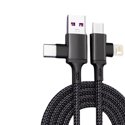 Versatile 4 - in - 1 USB Type C Fast Charging Cable - 1m (Black)