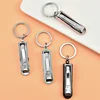 Macaroon Series Color Nail Clippers Ultra-thin Folding Portable Carbon Steel with Keychain Small Nail Clipper with Nail File 1