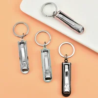 Macaroon Series Color Nail Clippers Ultra-thin Folding Portable Carbon Steel with Keychain Small Nail Clipper with Nail File 1