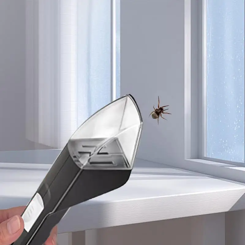 Long Spider Catcher Wasp Trap and Magnifier Contactless Fly Grabber Long Handle Children's Nature Toy for Spider Ant Wasp Beetle