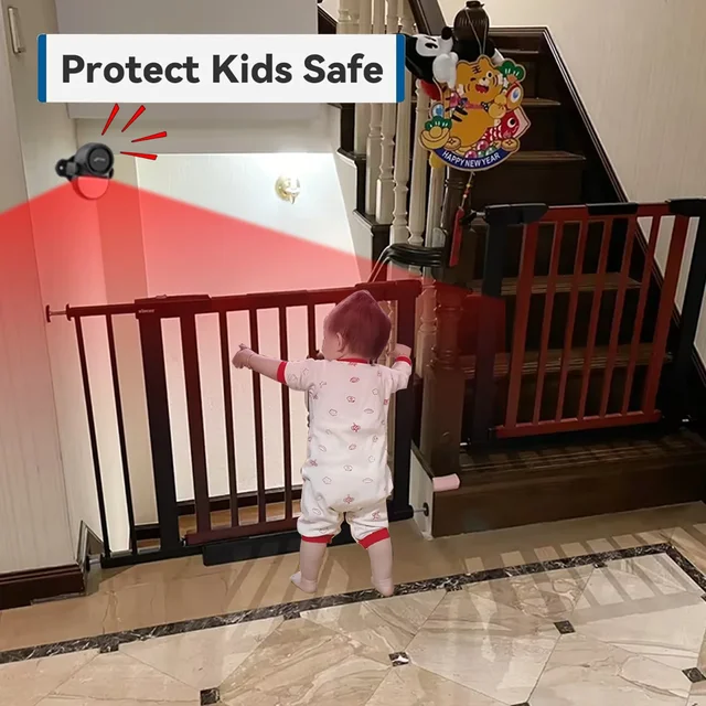 CPVAN Infrared Motion Detector for Home Burglary Security Protection Wireless Motion Sensor with Remote Control 125dB Sound 4