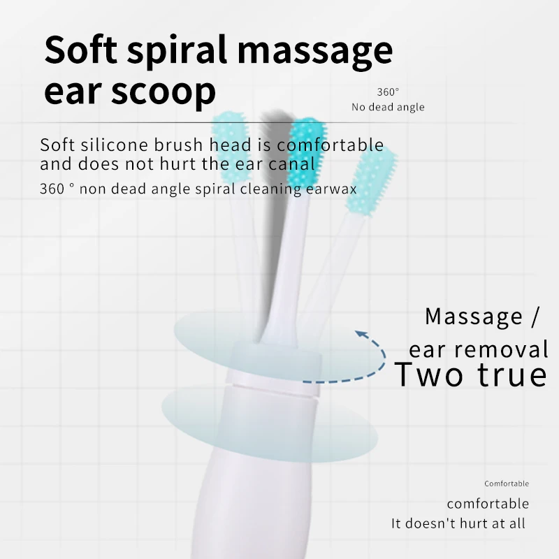 2023 New 3 In 1 Ear Cleaner Silicon Ear Spoon Tool Set 16 Pcs Care Soft Spiral For Ears Cares Health Tools Ear Wax Removal Tool