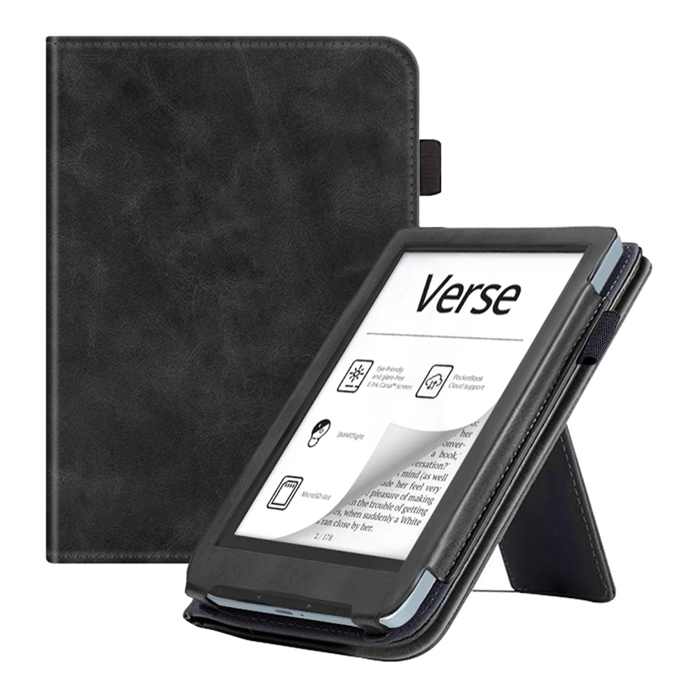 Pop Flip pu Case para Pocketbook E-reader Stand Hand Holder Capa para Pocketbook Verso Pro 2023 629 634