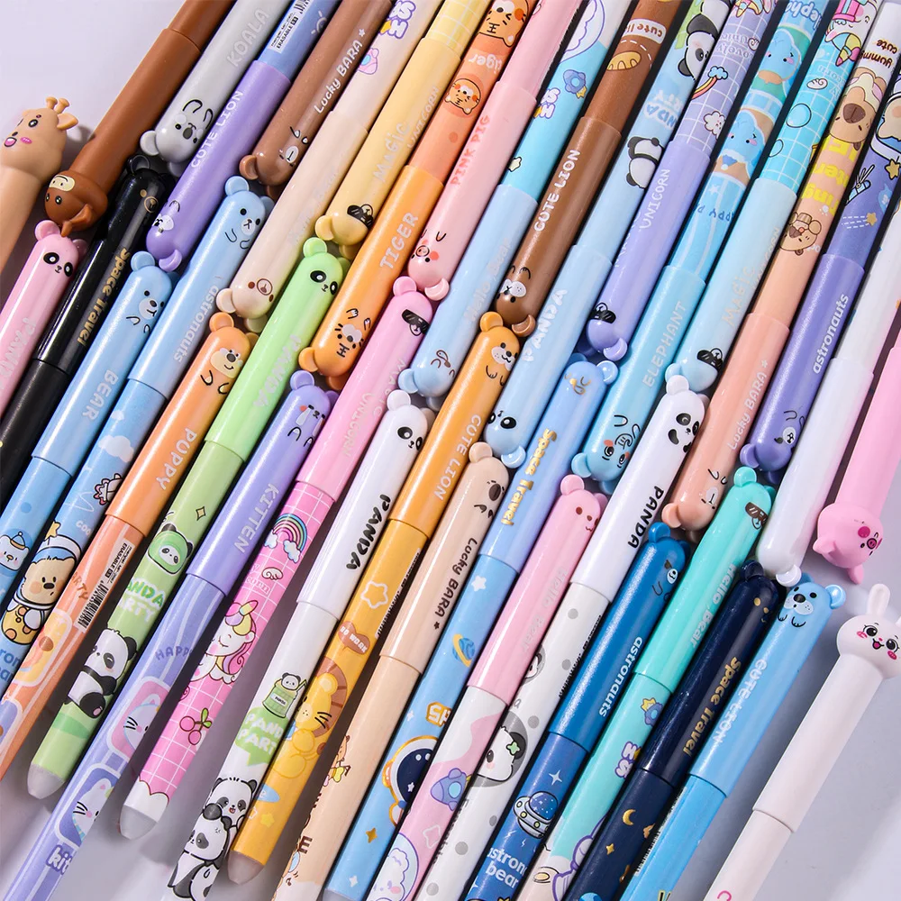 30 penne cancellabili, penne divertenti e carine per bambini, penne kawaii antistress, penne rotanti per scuola, ufficio, casa, stile casuale - immagine 2