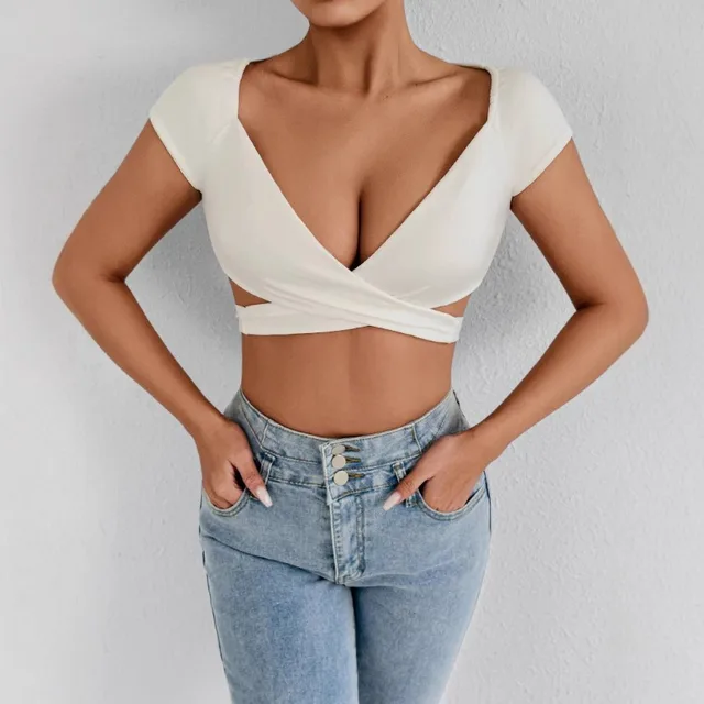 Sherry V-neck Crop Top 3