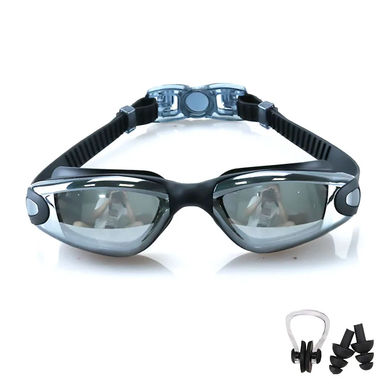 Swimming Goggles Glasses Earplugs Nose Clip Adluts