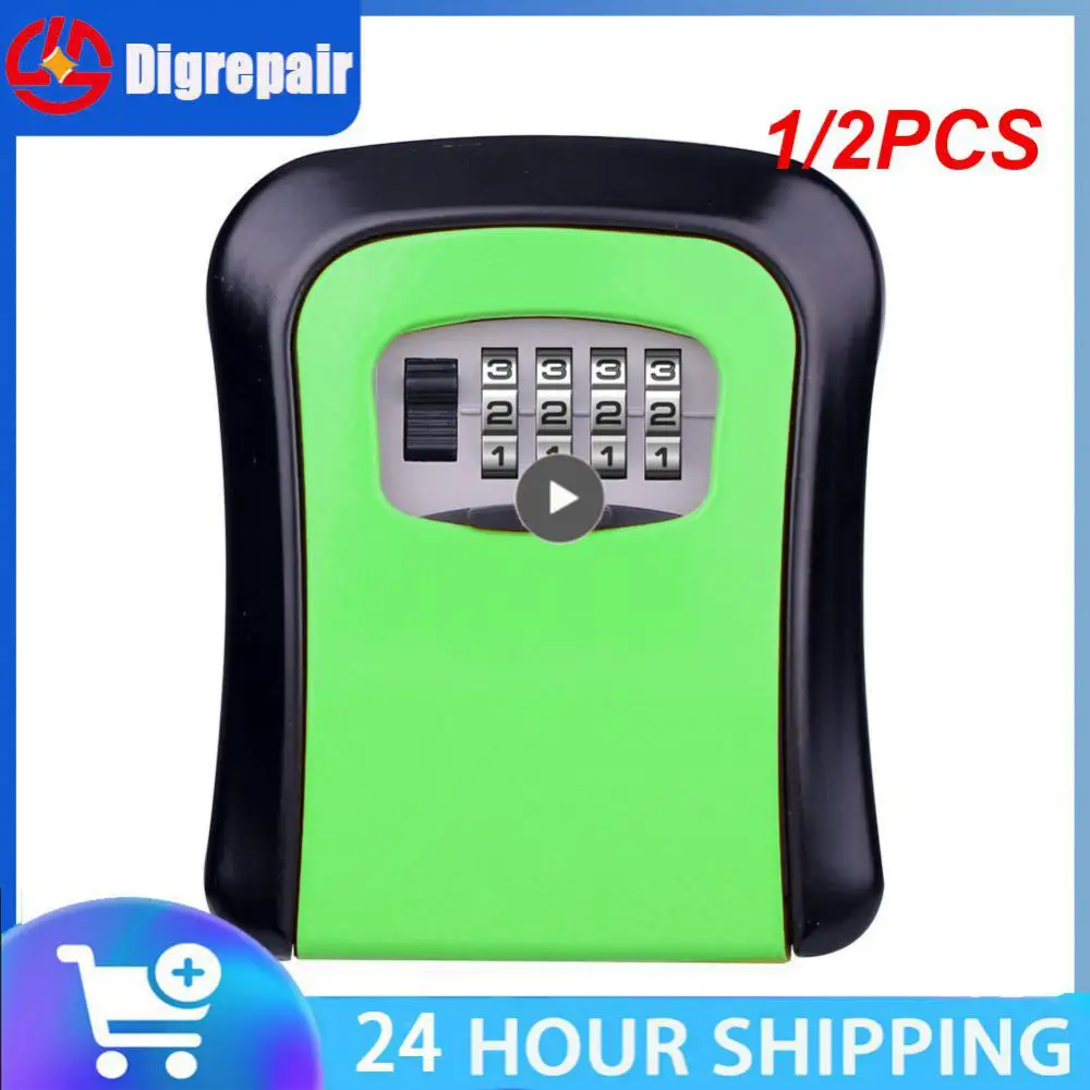 

1/2PCS Weatherproof Wall-mounted Key Safe Password Key Box Key Lock Box No4 Combination Key Storage Lock Box Indoor and Outdoor