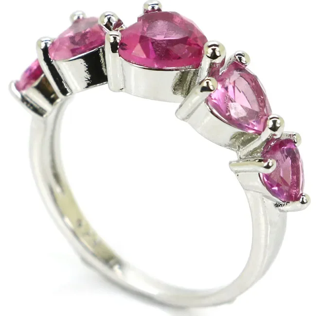 

Кольцо из серебра 925 пробы с танзанитом и розовым турмалином