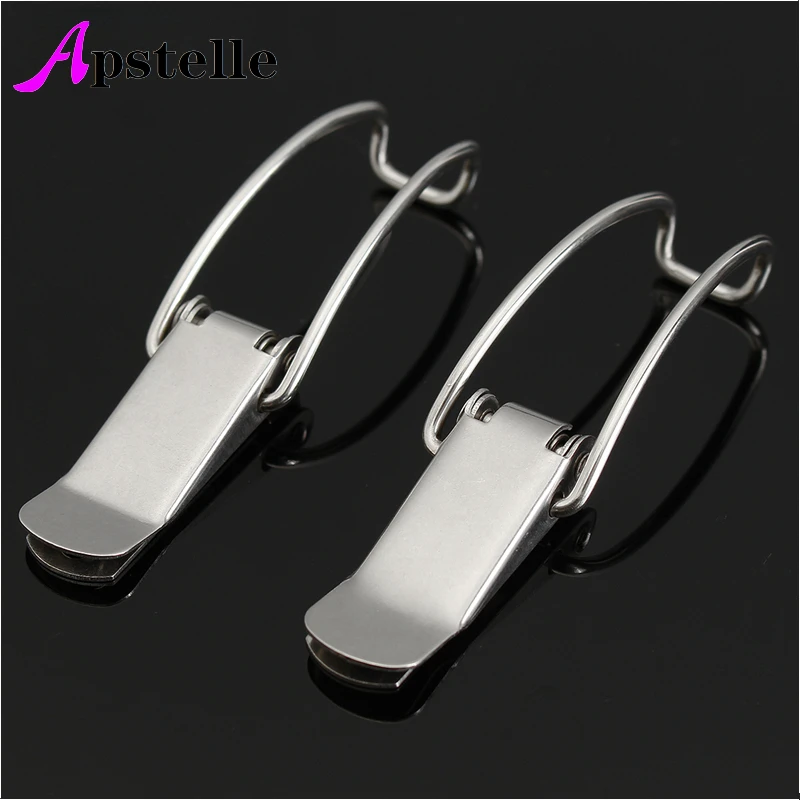 2pcs/Set Stainless Steel Metal Spring Suitcase Chest Toggle Locking Latch Catch Clasp Hasp Light Box Door Buckle Furniture Hardware Toggle Latches Decorative Latches