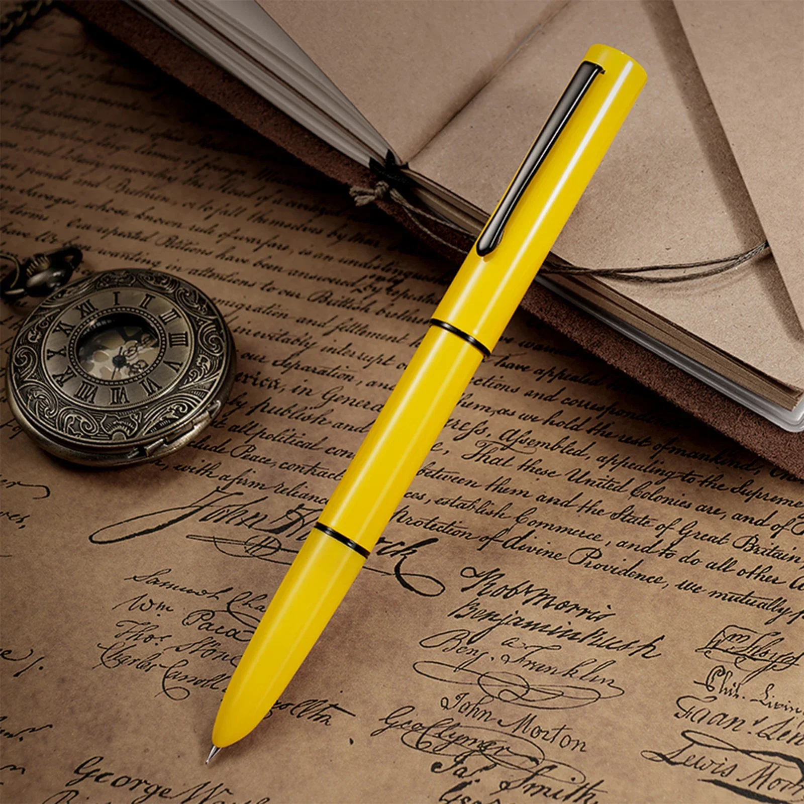 New Hongdian C1 Exquisite Explorer Simple Classic Retro Fountain Pen EF/F Hooded Nib School Office Supplies Writing Gift Pens 3