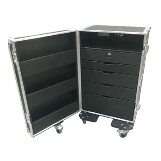 5 Drawer Backline Tool Flightcase With Storage Compartment 2