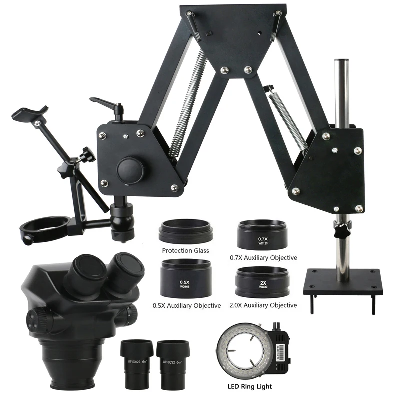 7X50X100XZoomStereoBinocularMicroscope10X22MMEyepieces