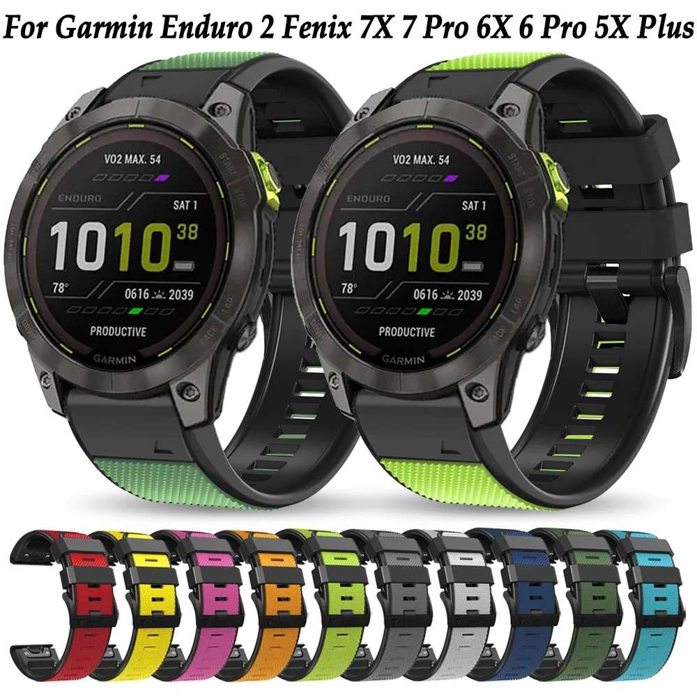 

Quickfit Strap For Garmin 22mm 26mm Watch Enduro 2 Fenix 6 6X Pro 7 7X Pro 5 5X Plus Smartwatch Wristband Bracelet Silicone Band