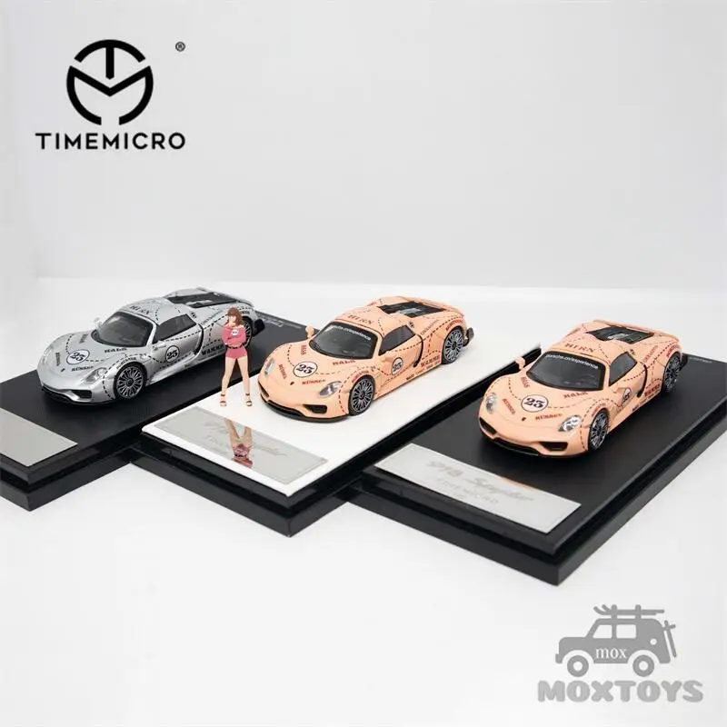 

TIME MICRO 1:64 918 Spyder Pink Pig /Silver Diecast Model Car