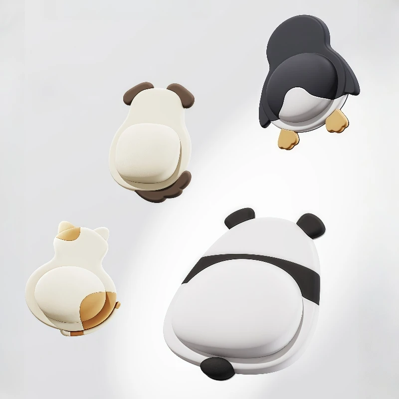 لطيف الحيوانات الأليفة حاجز الباب المضادة للتصادم وسادة لينة المطاط ملصق قطعة أثرية الثلاجة الحاجز الخلفي الجدار ملصق عازلة الوسادة