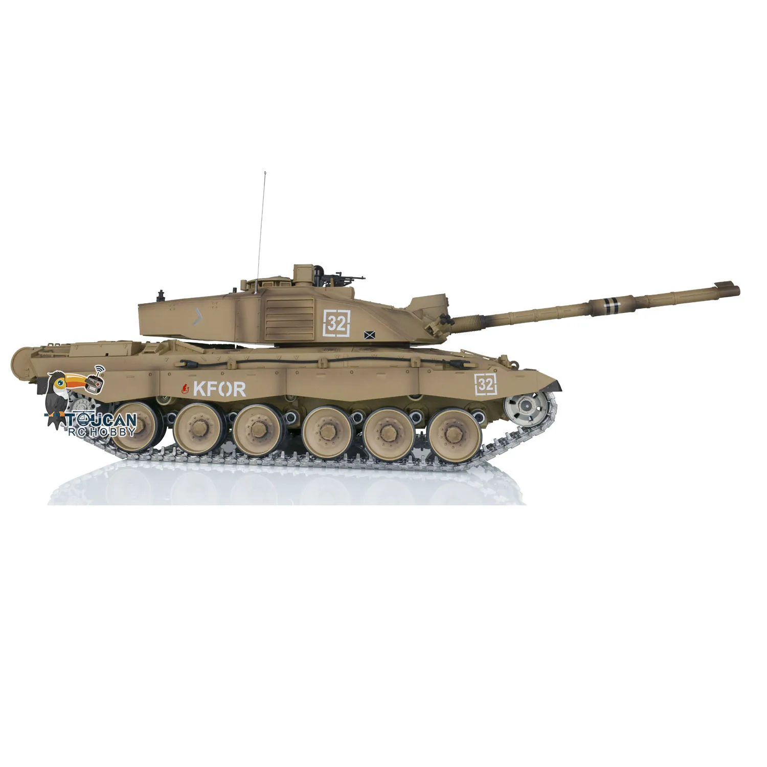 Toys 1/16 Heng Long 7.0 Upgraded Challenger II RTR RC Tank 3908 Metal Tracks Smoke Engine BB Unit Steel Gearbox Idler TH17737 3